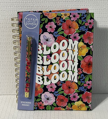 BLOOM Hardcover Spiral Notebook Journal Pen Sticker Set Colorful Lined Flowers