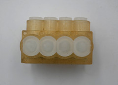 PANDUIT PCSB4-4-6Y MULTI-TAP CLEAR INSULATED ALUMINUM CONNECTOR BLOCK BOX OF 6PC