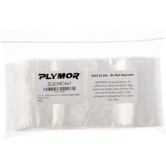 Plymor 4″ x 7″, 2 Mil Zipper Reclosable Plastic Bags