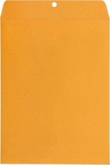 Clasp Kraft Envelopes for Documents, Gummed Mailing Envelope, 9″ X 12″, 100-Pack