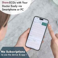 EMAY 6Leads Portable ECG Monitor Record ECG & Heart Rate in 6 Channels /OPEN BOX