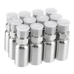 12 x 3/8″ I.D. Hose x 3/8″ NPTF Male W/ Cover Hydraulic Hose End Crimp Fittings