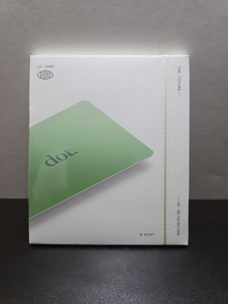 dot. Card Digital networking Business Card/Cards iPhone and Android green