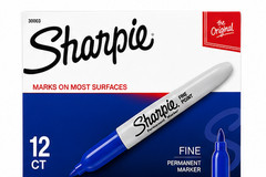 Sharpie Fine Point Permanent Marker Blue 12 Count Pack 30003 New Sealed