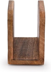 Burning Finish Mango Wood Napkin Holders For Kitchen Upright Paper Napkin Sto…