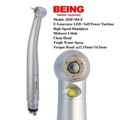 COXO Dental High Speed LED Handpiece 4 Hole Self Power Turbine E Generator NSK