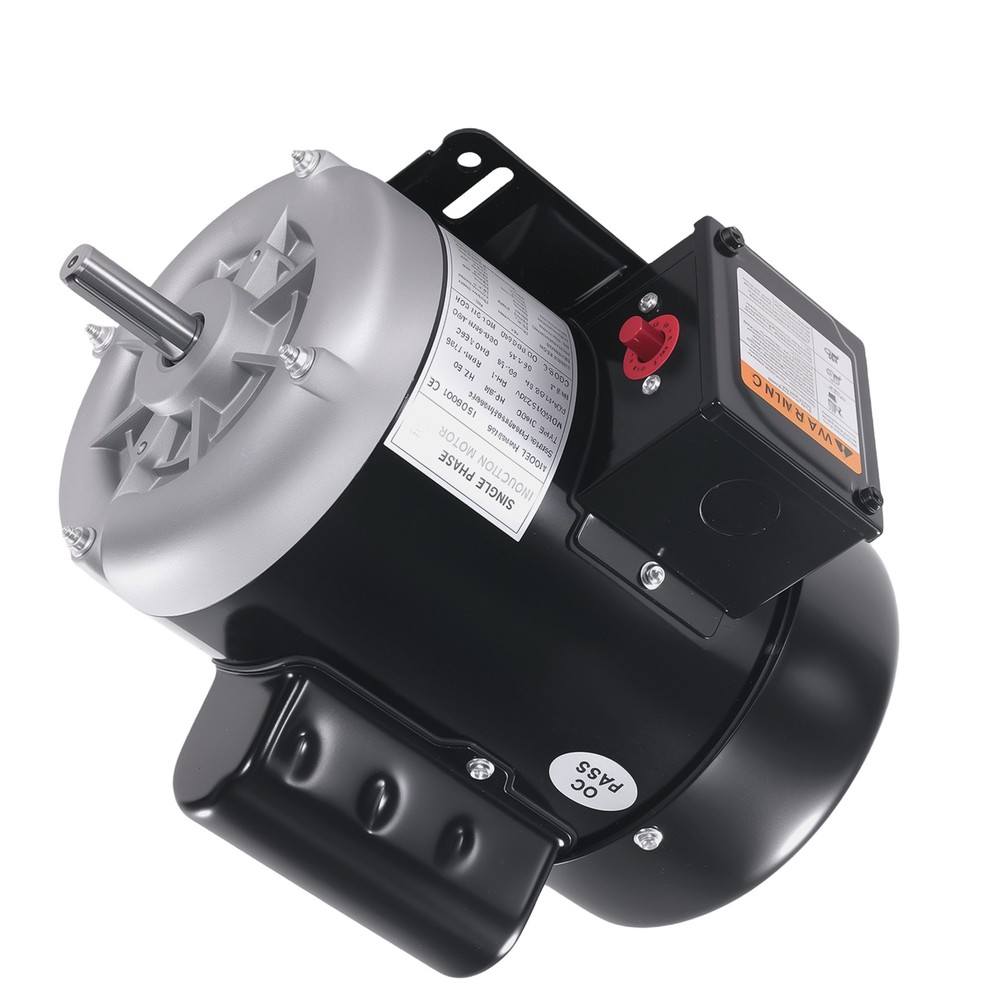 0.75HP Single Phase Electric Motor 1725 RPM 115/230V 60Hz 56 Frame ODP