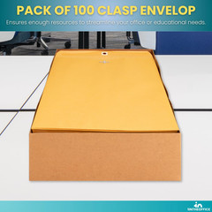 Clasp Envelopes 10X15, Brown Manilla Envelopes with Clasp, Gummed Flaps, 10″ X 1
