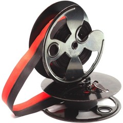 Royal RE RP Desktop Typewriter Twin Metal Spools + New Black and Red Ribbon