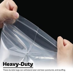 4 Mil Clear Reclosable Poly Bags with White Block Zipper 6″ x 9″ Pack of 1000
