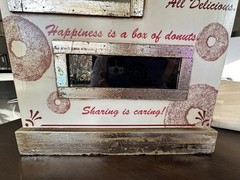 Apple Cider Donuts Display Cabinet 21.5” X 12” X 7” Free Shipping