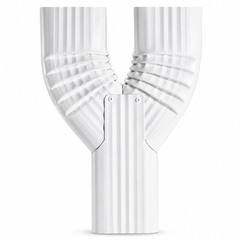 Konohan 2 x 3 Inch White Downspout Gutter Y Diverter 2 x 3 Inch,