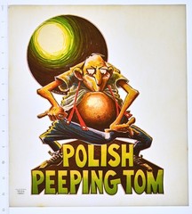 VINTAGE 1970s Heat Transfer | Polish Peeping Tom Funny Cartoon Character