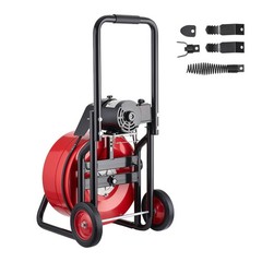VEVOR Drain Cleaner Machine Electric Drain Auger 100 FT x 3/4 In Auto Feed