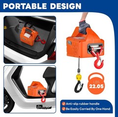 3 in 1 Electric Hoist Winch,2200 lbs Manual/Wired/Wireless Remote Control,110…
