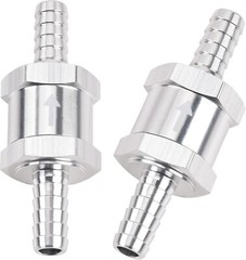 1/4″ Fuel Check Valve One Way Inline Non Return Diesel Gasoline Black 6mm 2Pcs