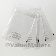 200 9×12 1.5 Mil Bags Resealable Clear Suffocation Warning Poly OPP Cello Bag