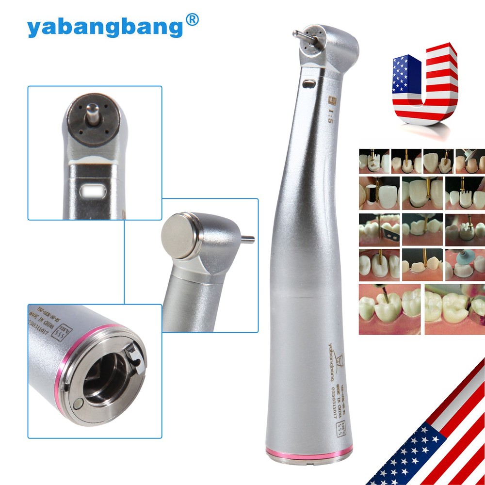 Yabangbang Dental Electric Handpiece 1:5 Contra Angle Fiber Optic High Speed NSK