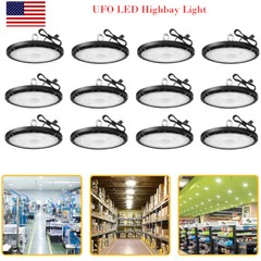 12Pack 400W UFO Led High Bay Light Factory Warehouse Commercial Lighting Fixture