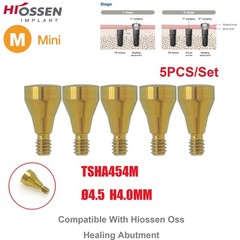 US 5Pcs Dental Healing Abutment Mini/Regular Hiossen Osstem ET TS Ti Implant Cap
