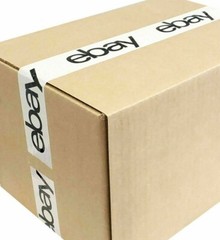 2 Rolls 2″ x 75 yards Black – White LOGO eBay Branded Packing Tape