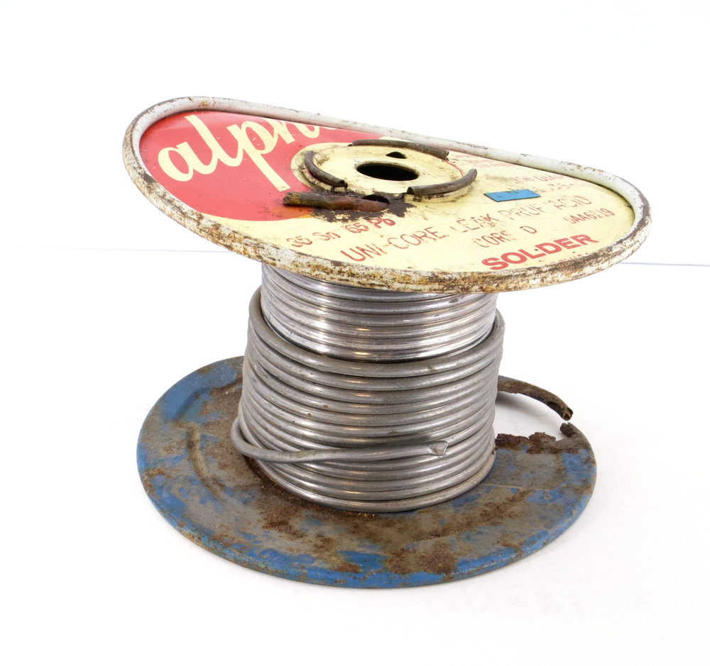 Vintage Alpha Metals 35/65 Solder 4+ Pounds .156 Diameter