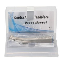 Dental 1:1 Fiber Optic LED Contra Angle Handpiece 4 Spray Push Button fit NSK