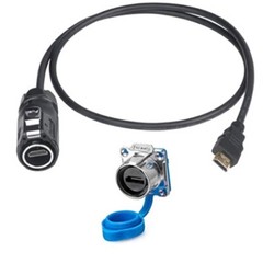 HDMI 2.0 Male Plug&Female Socket Connector w/ 40″ Cable Outdoor Waterproof IP67
