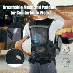 MELOTOUGH Tool Vest for Men with Belt, Adjustable Multi-Pocket Safety Tool Ve…