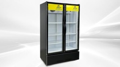 NEW Two Glass Door Refrigerator Cooler Beverage Merchandiser NSF 39″ x 22″ x 66″