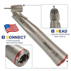 External Spray Fiber Optic Dental Surgical Contra Angle fit FG Burs 1:4.2