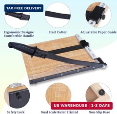 Paper Trimmer Cutter for Office and Crafts, Heavy-Duty, Portable Paper Slicer, 1