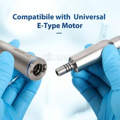 Dental 1:1 Fiber Optic LED Contra Angle Handpiece 4 Spray Push Button fit NSK po