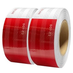 200ft DOT-C2 Red White Reflective Tape 2″ Inch High Vis Safety Reflector Trailer