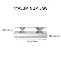 2X Magnetic 4″ /5″ /6″ /8″ Aluminum Vise Jaws V-type Soft Rubber Pads Covers