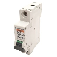 Merlin Gerin 17411 C60N-1P-0.5A-C Circuit Breaker, 277VAC Max, 0.5A, DIN Rail