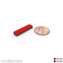 1 x 1/4 x 1/8 Inch Rare Earth Bar Magnets N42 with Adhesive (20 Pack)