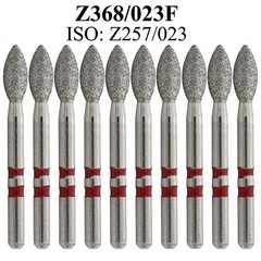 Dental Zirconia Diamond Burs Football Fine Z368/023F FG Bur High Speed Burr Red