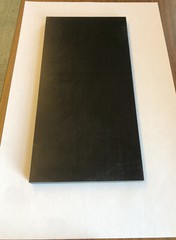 Repro Black UHMW Polyethylene Plastic Sheet 1/2″ x 6″ x 12″, NEW