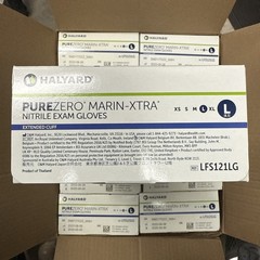 Halyard PureZero Nitrile Gloves LFS121LG Size: Large Case Of 10 Boxes (50 each)