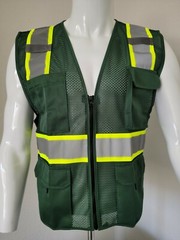 Two Tone High Visibility Reflective Green Safety Vest (Small-5XL)