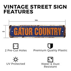 GATOR COUNTRY Vintage Style Street Sign gators fan aligator lover football