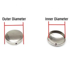Round Plastic End Caps Tube Inserts – GRADE 304 – Stainless Steel Plugs For Pipe