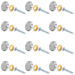 12 Stainless Steel Screw Cover Caps, 0.63″/16Mm Diameter, Silver Mirror Finish