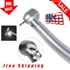 Dental Fiber Optic LED E-generator High Speed Handpiece Push Button 4 Hole UDM4