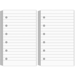 200 Sheets Blank Lined Paper Refill for 3×5 Inch Binders 6 Ring Memo Paper
