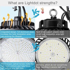 Lightdot Upgraded 200W 6-Pack High Bay LED Shop Light 30000lm (Eqv.800W MH/HPS)