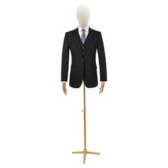 Half Body Mannequin Display Male Dress Form Adjustable Height Head & Hand Turn