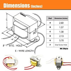 AC/AC Power Transformer Input 110V 50/60HZ Output AC 24V 10VA Single Phase Tr…