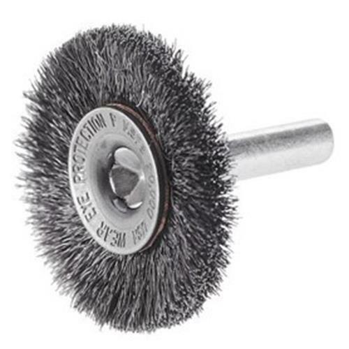 2″ Crimped Carbon Steel Wire Wheel Brush w/ 1/4″ Shank For Die Grinder or Drill